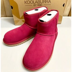 NEW Koolaburra by UGG Koola Mini II Faux Fur Lined Boot Berry Red Size
